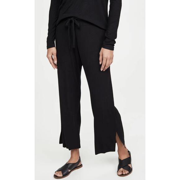 LNA Kismet Black Rib Split Hem Pant XS - Picture 3 of 9